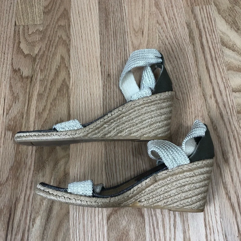 Jean Michel Cazabat Espadrille Wedge Sandals Sz 40